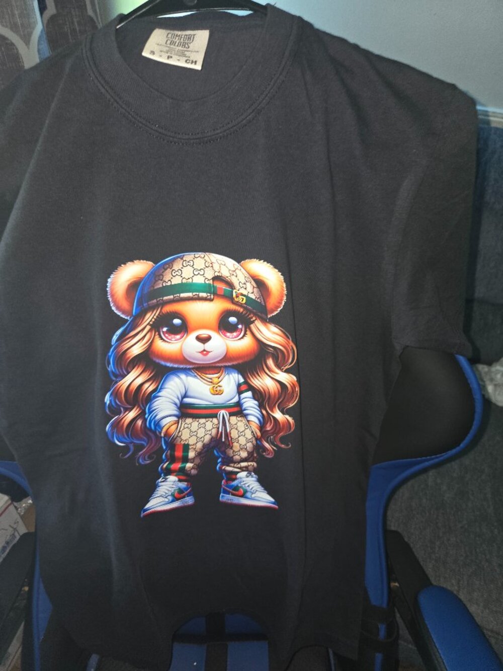 Gucci Girl Bear Design DTF T-shirt - Picture 2 of 5